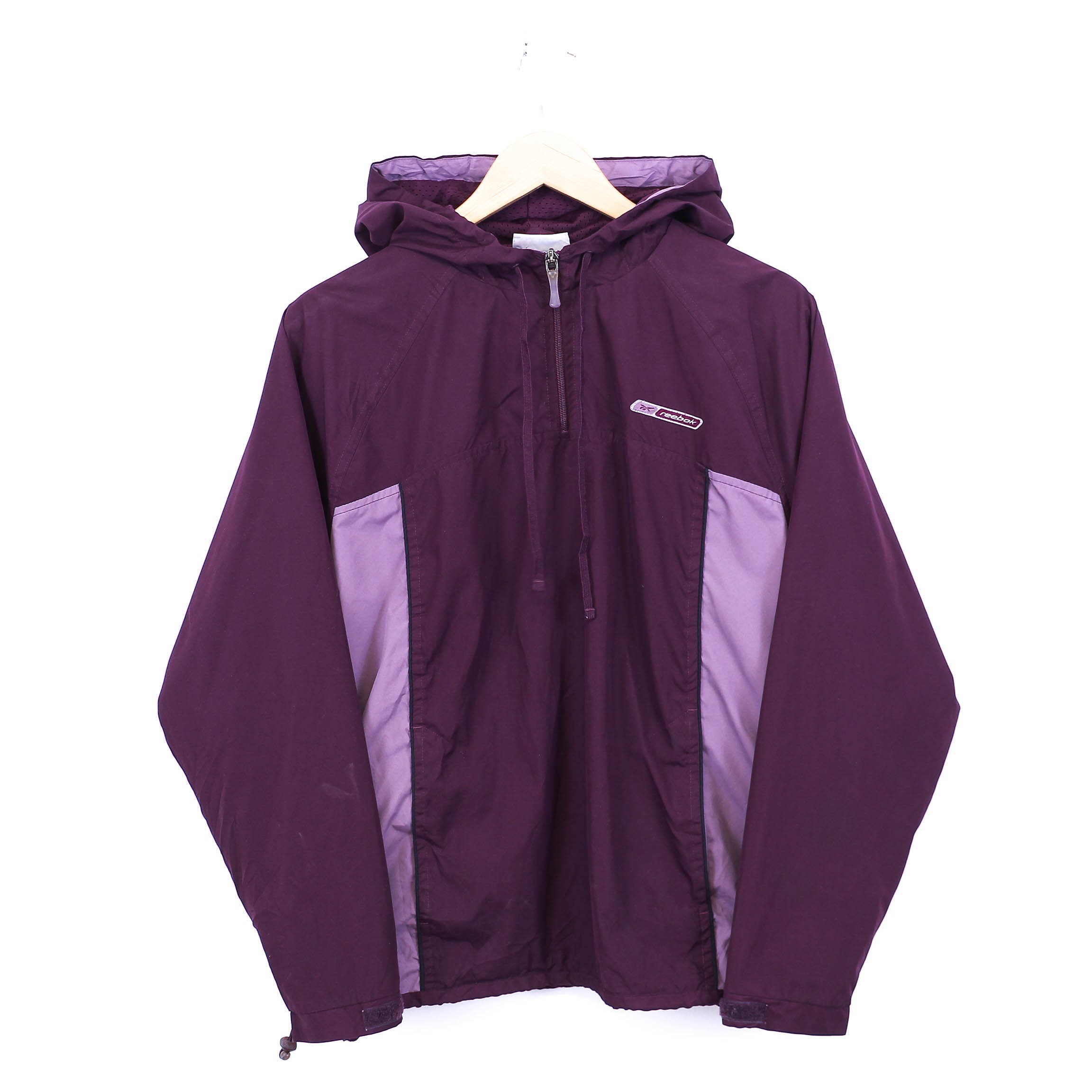 purple reebok windbreaker