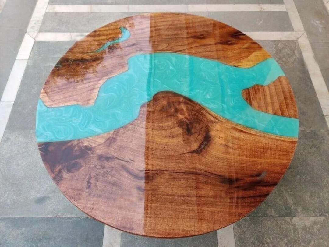 Round Epoxy Coffee Table Round Epoxy Dining Table Round Etsy