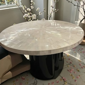 Schattig seleniet tafelblad I ronde seleniet woonkamertafel I Seleniet salontafelblad I Seleniet banktafel I Seleniet bijzettafeltje