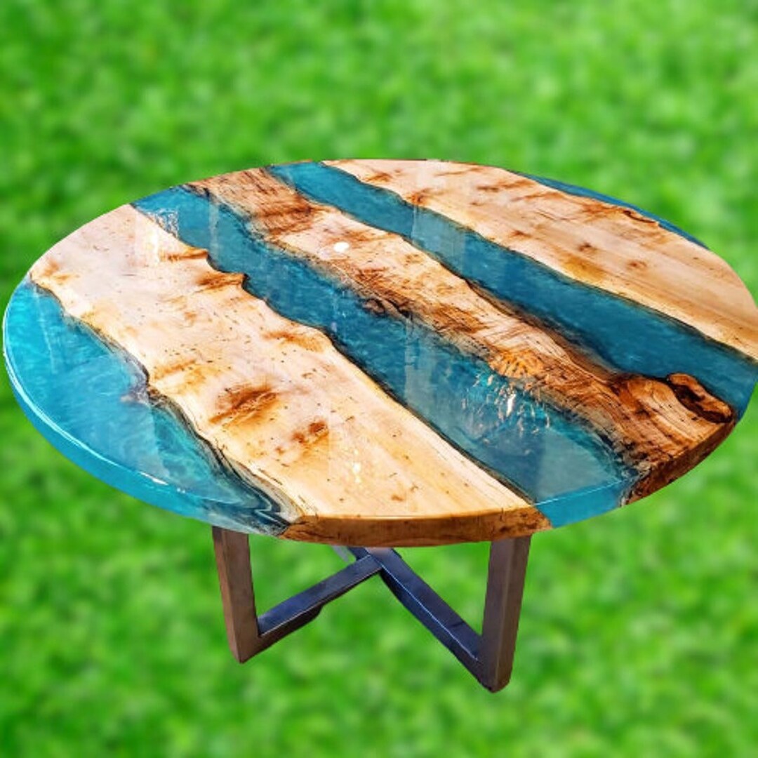 Round Epoxy Coffee Table Round Epoxy Dining Table Round Etsy