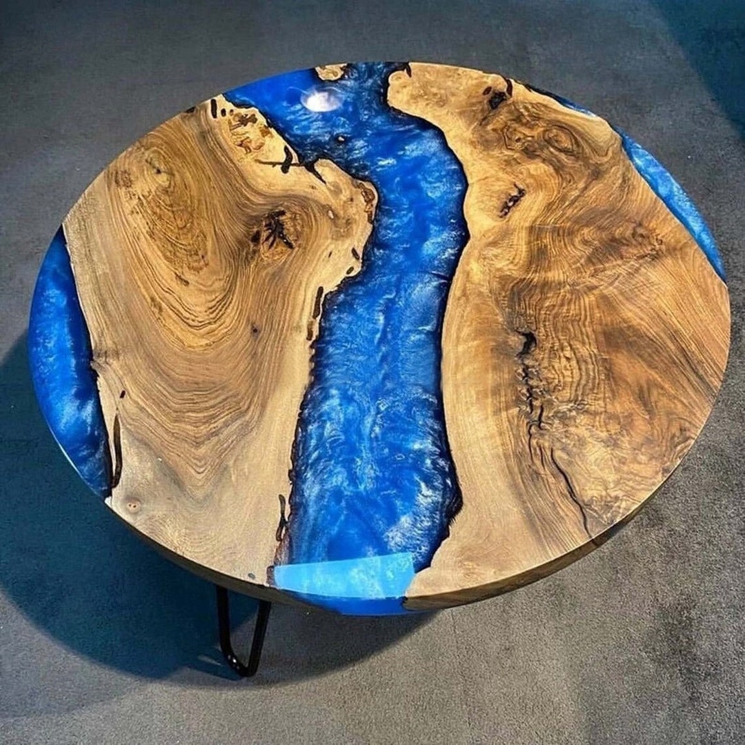 Round Epoxy Coffee Table Round Epoxy Dining Table Round Etsy