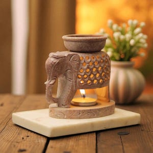 Handgemachter Aromatherapie-Diffusor aus Speckstein: Boho Zen Dekor