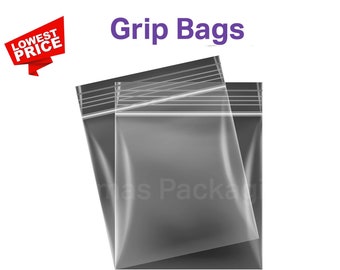 Sacs En Polyéthylène Refermables Grip Seal Avec Panneau D'écriture - Lot Neuf Transparent