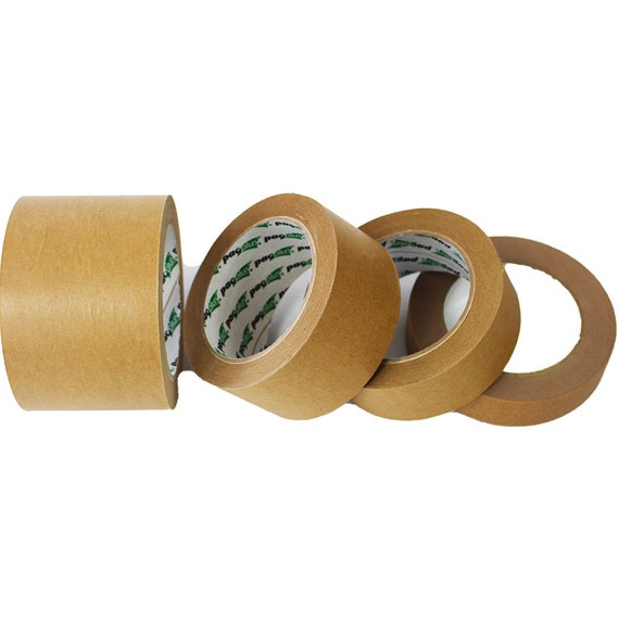 Biodegradable Brown Kraft Paper Tape eco Friendly Recyclable 75, 50, 38,  25mm Rolls 