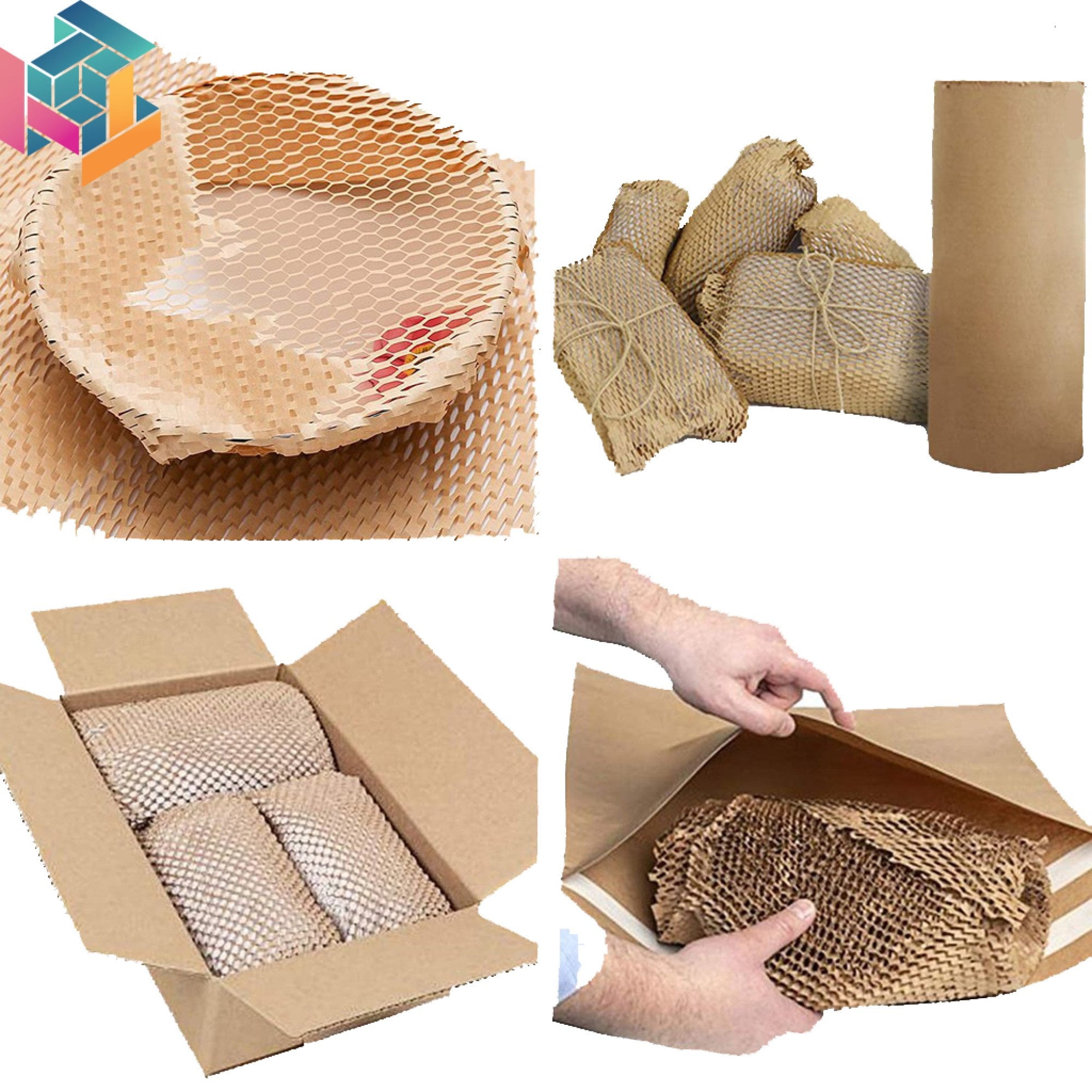 Kraft Wrapping Paper Roll Honeycomb Paper Wedding Christmas Birthday Party  Wrapping Parcel Art Craft Materials Packaging