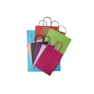 Twist Handle Premium Italian Block Bottom Paper Bags 4 tailles disponibles