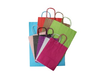 Twist Handle Premium Italian Block Bottom Paper Bags 4 tailles disponibles