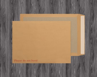 C4/A4 Manilla Hard Board Backed Envelopes "Please Do Not Bend" (324mm x 229mm)