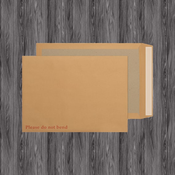 C5/A5 Manilla Hard Board Backed Envelopes "Please Do Not Bend" (229mm x 162mm)