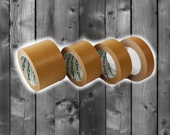 Biodegradable Brown Kraft Paper Tape -Eco Friendly Recyclable 75, 50, 38, 25mm Rolls