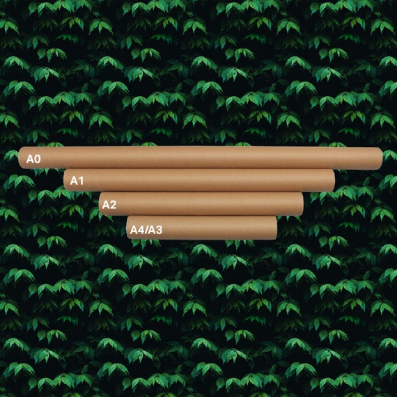 Cardboard Postal Tubes A4 A3 A2 A1 and A0 Size With End Etsy UK