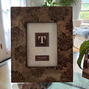 Wooden Sunflower Picture Frame