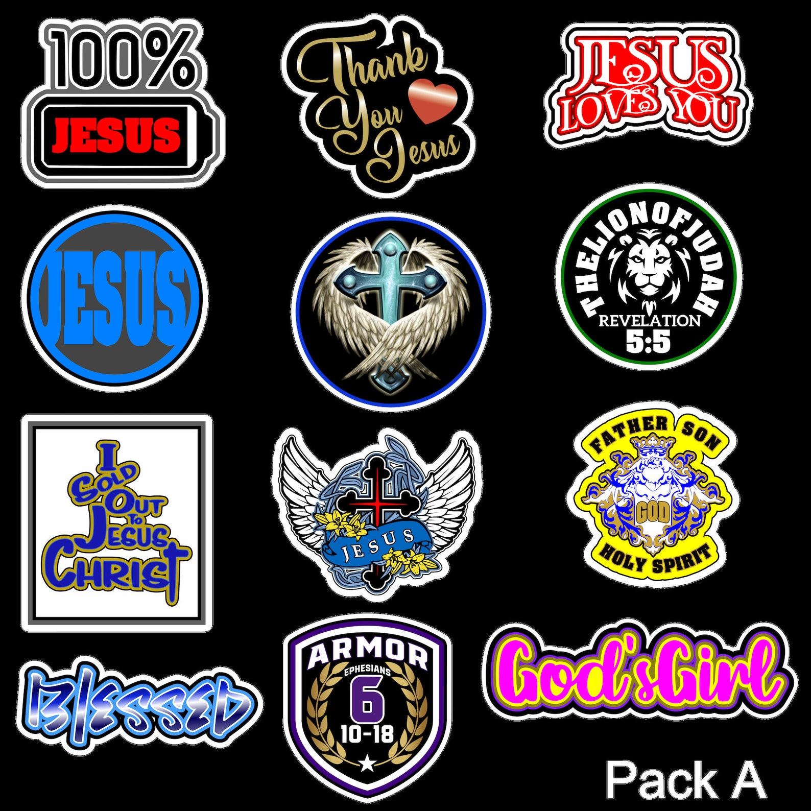 Pegatinas cristianas / Etsy España