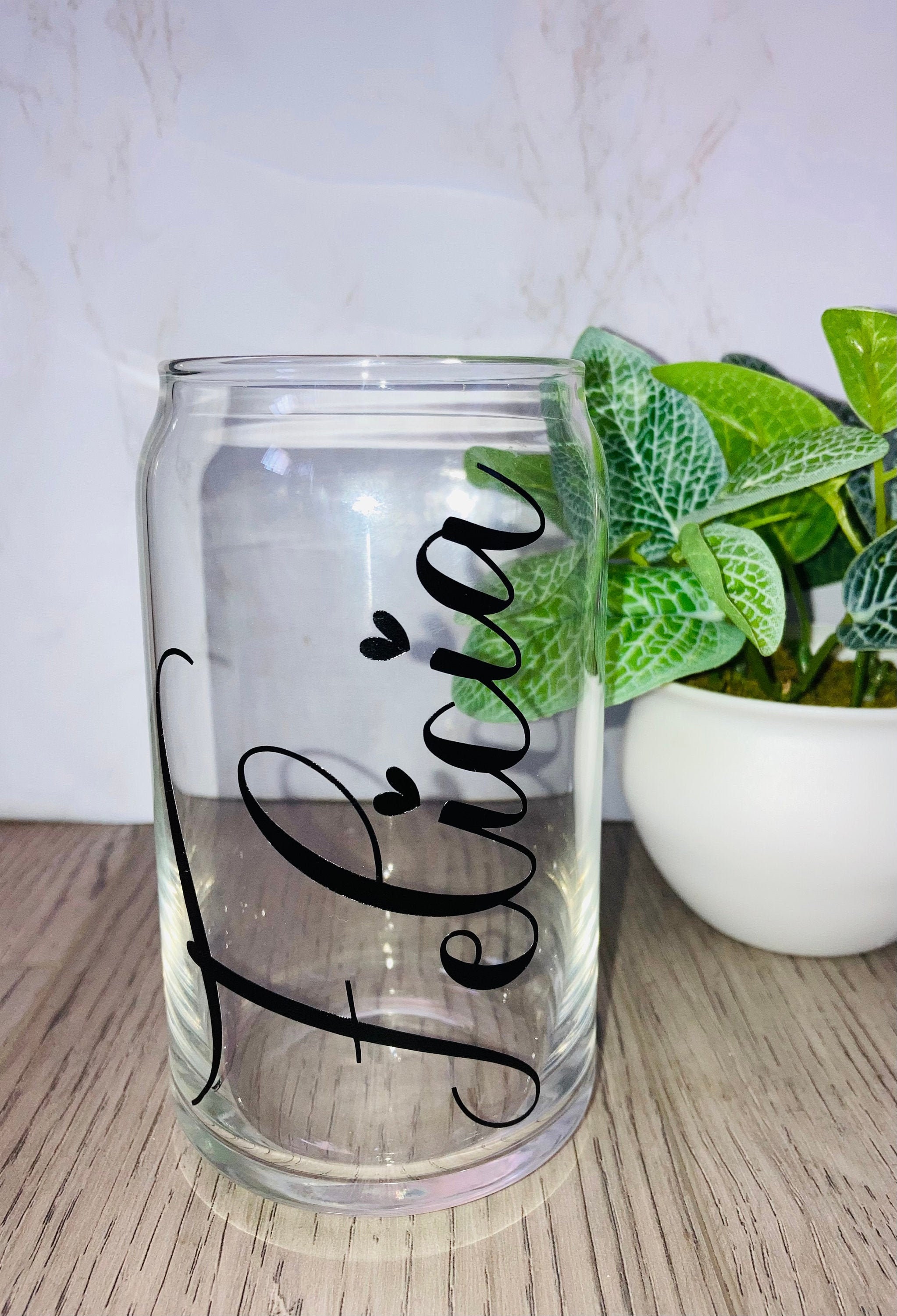 Personalized 16oz Glass Can Create Personalized Gift for Etsy