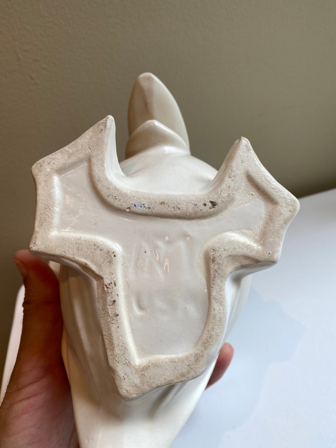 Vintage Nelson McCoy Pottery White Pelican Bird Planter USA Etsy