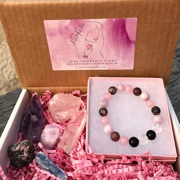 SOULMATE/TWINFLAME box / Crystal kit / Crystal gift / Crystal bracelet / Crystal box / metaphysical crystals / Soulmate gift / birthday gift