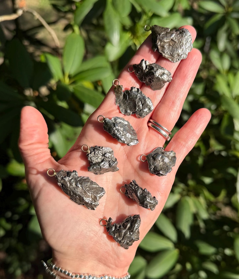 METEORITE CAMPO Del CIELO Pendant / Meteorite Pendant / Argentinian Meteorite / Space Rock / Iron Meteorite / Raw Meteorite image 5