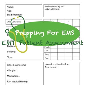 EMT Student-Patiënt Interview/Beoordeling EMS-oefenschema (digitale download)