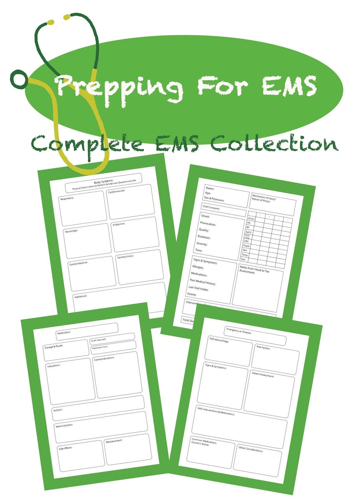 EMT Student- Study Guide EMS Bundle (digital Download) - Etsy