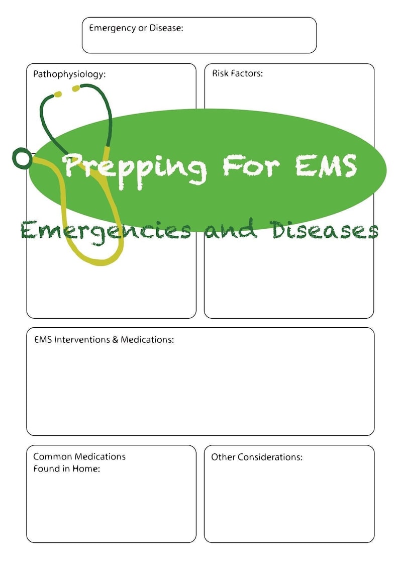 EMT Paramedic Student- Disease & Emergency Response Study Guide ...