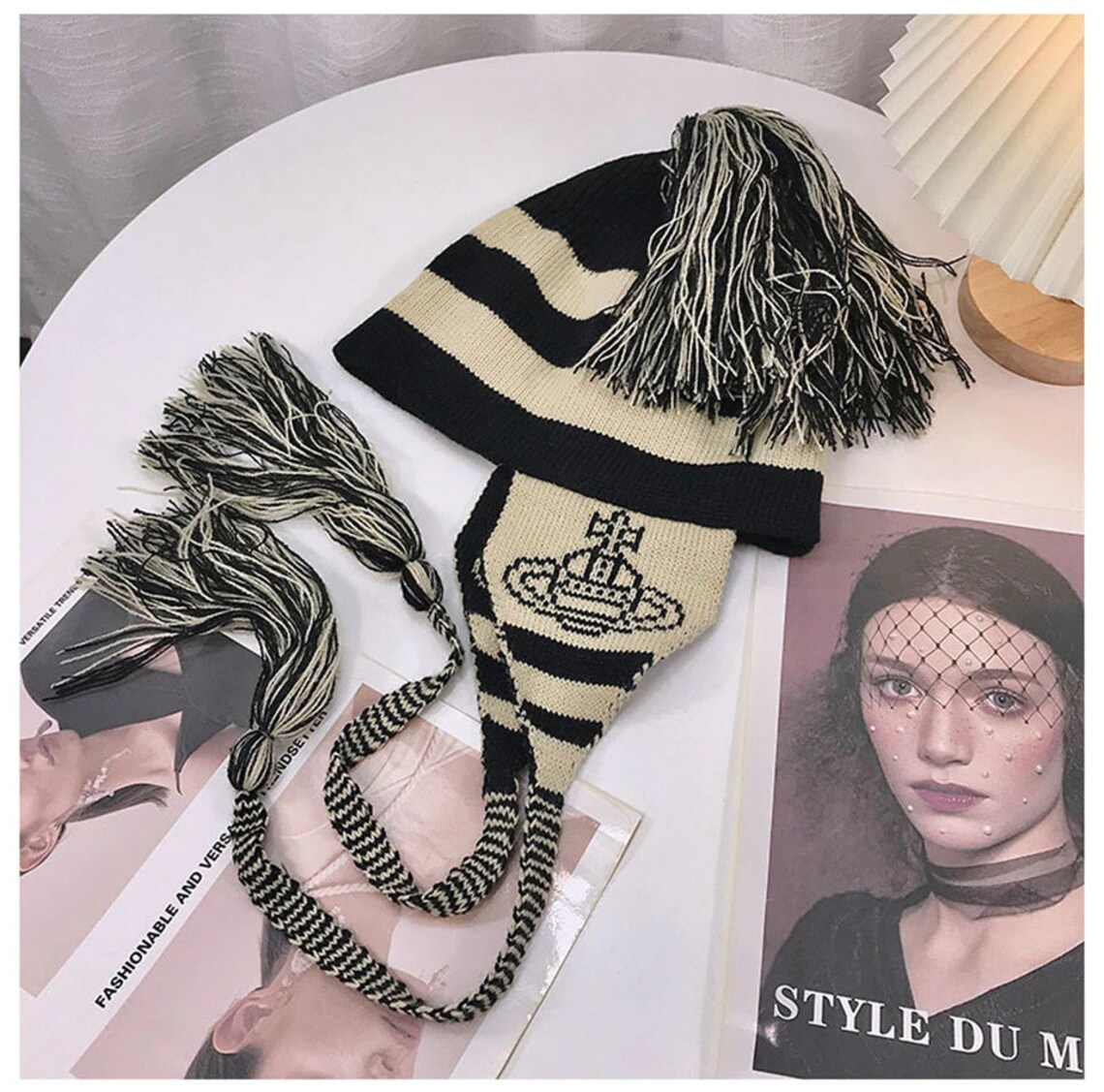 Vivienne Westwood Style Beanie Hat Nana Anime Shin Cosplay Etsy