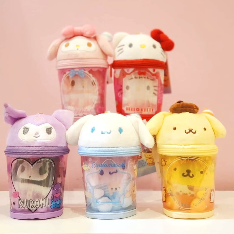 Sanrio Bubble Tea Boba Keychain Bag Ita Bag Kawaii Pouch - Etsy