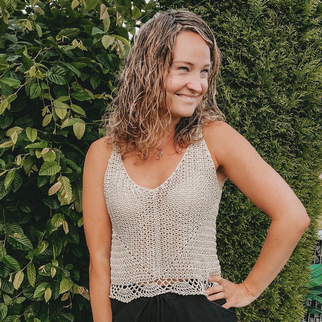 Plantanatop Crochet Pattern - Tank Top Lace Edging - Etsy