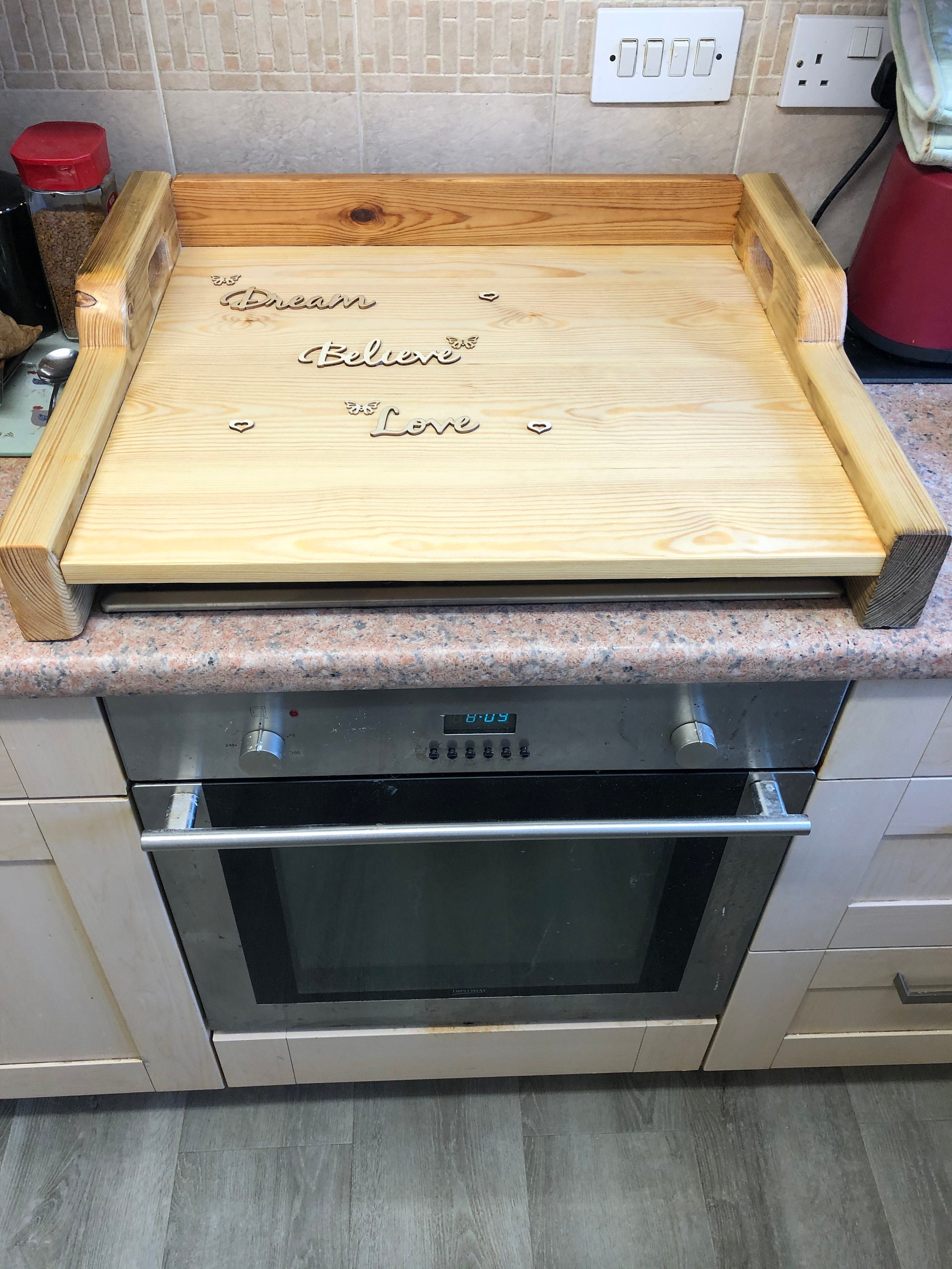 Wooden Hob Cover /noodle Board Etsy UK