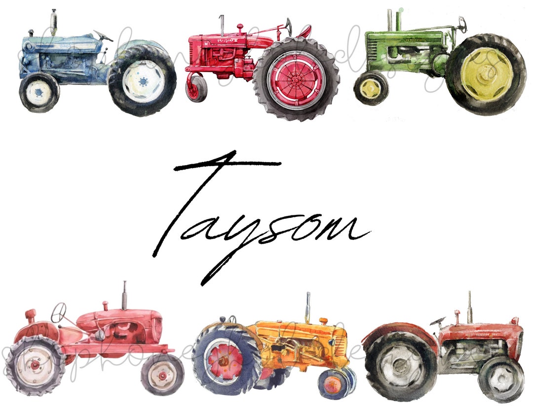 Custom Tractor Printable Download / Farm Print / Tractor Print