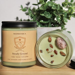 Steady Ground | Attack Inspired Candle | Anime Candle| cedar, musk, vetiver image 1