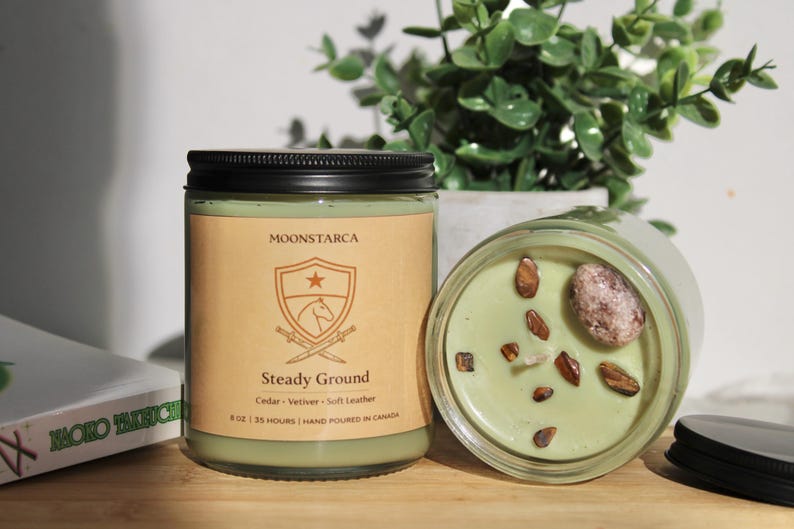 Steady Ground | Attack Inspired Candle | Anime Candle| cedar, musk, vetiver image 1