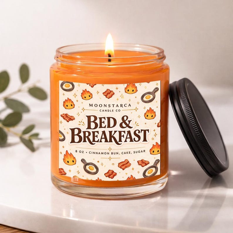 Fire Demon Candle | Moving Castle Inspired Candle | Anime Fire Spirit Soy Candle | Studio Ghibli Inspired Gift | Anime Gift image 3
