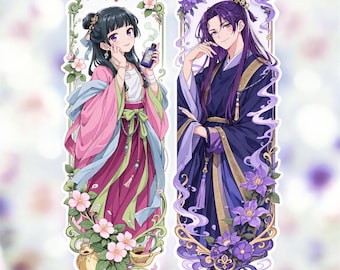 Apothecary Diaries Sticker Set | Mao Mao Jinshi Gyokuyo Shisui | Anime Vinyl Waterproof Stickers | Cute Bookmark Style | Laptop Decal