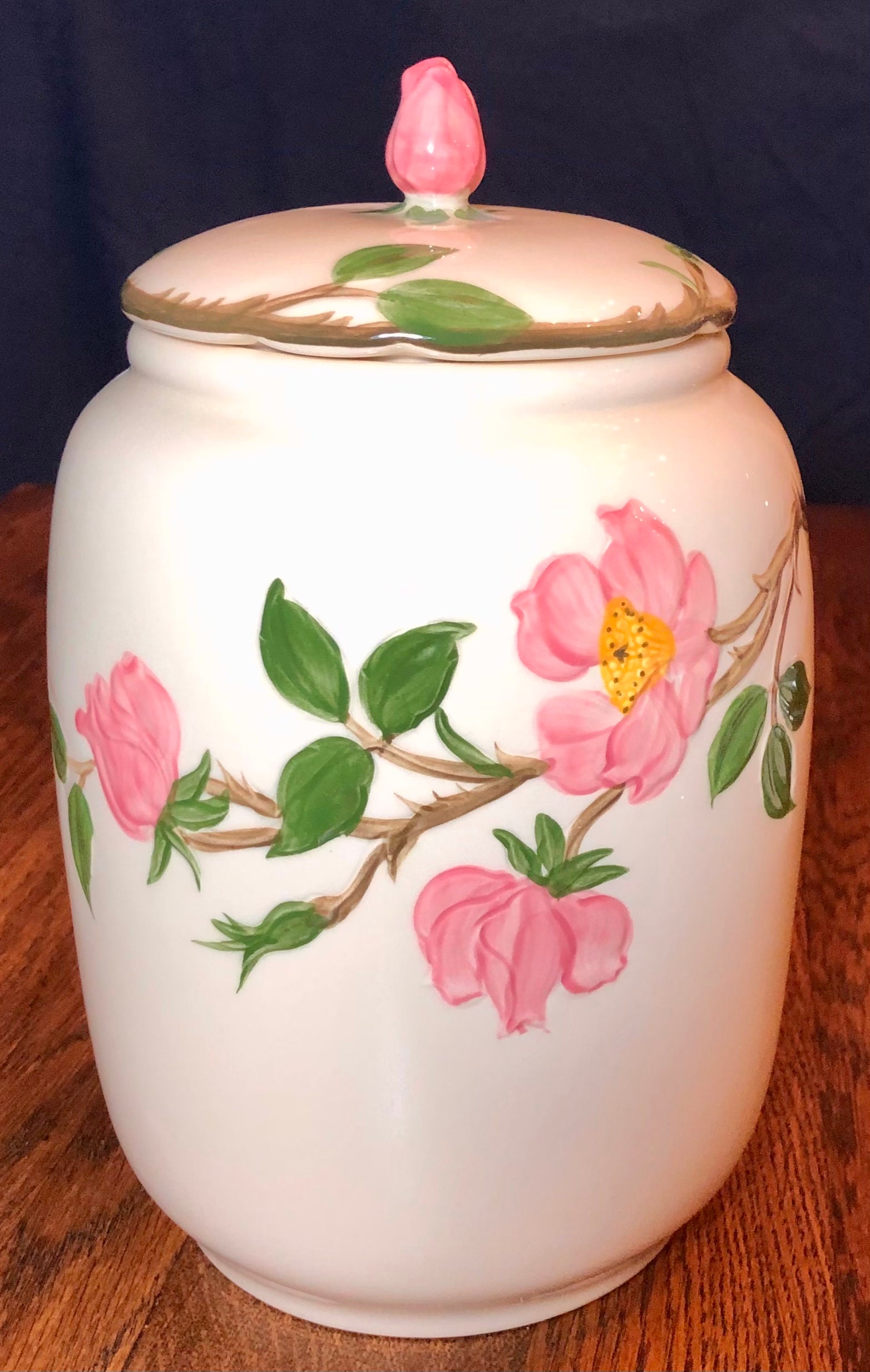 Rare Franciscan Desert Rose Cookie Jar 1950s Etsy