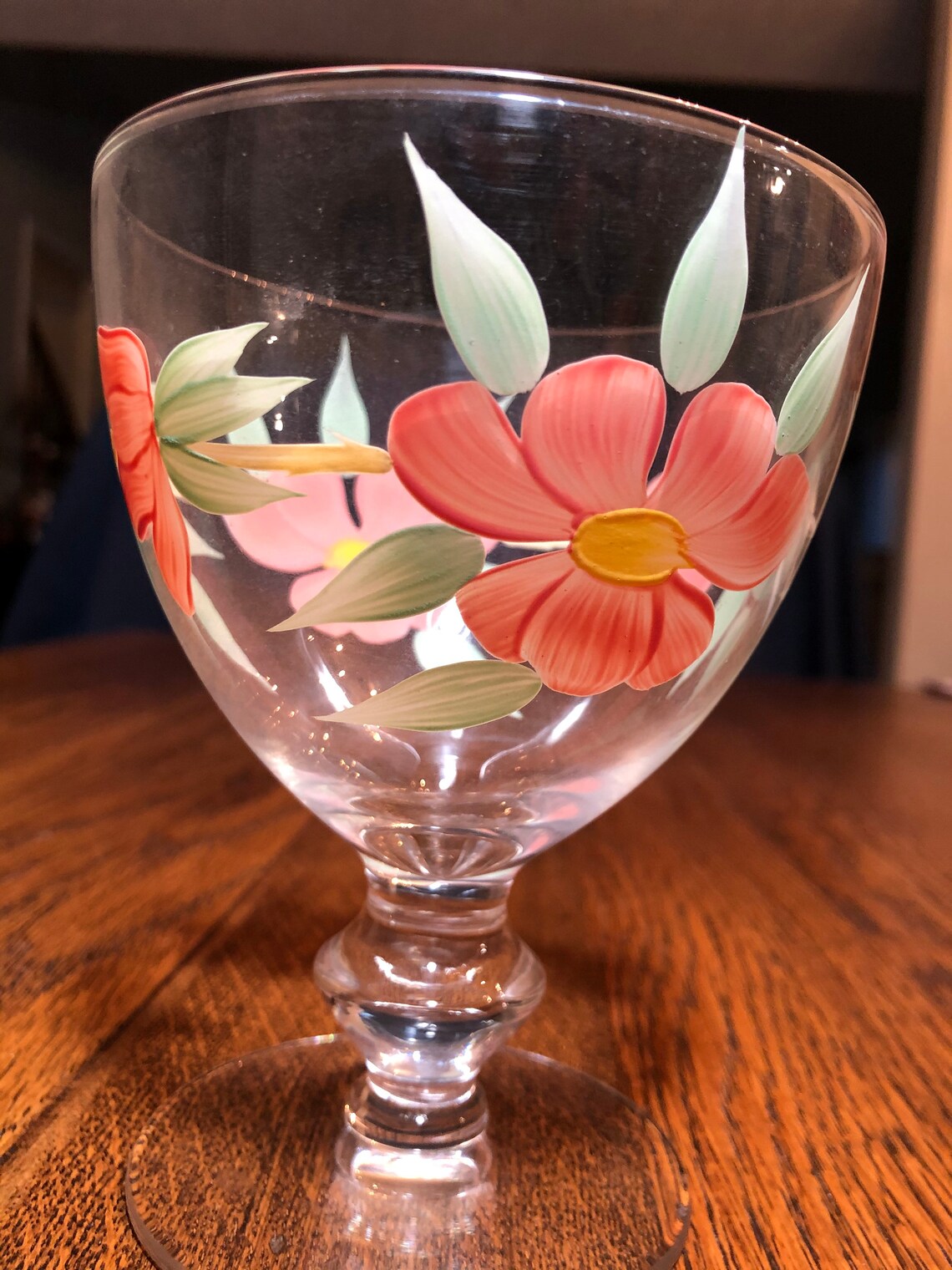 Desert Rose Imperial glass 5 inch Goblet Etsy