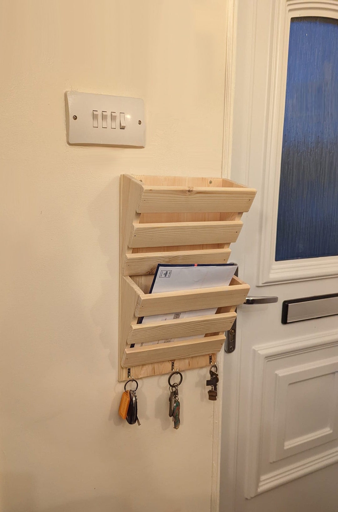 Letter Rack / Mail Rack / Letter Organiser / Key Rack - Etsy UK