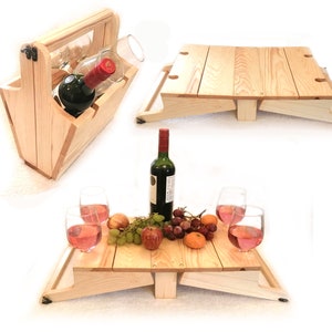 Mini picnic table / wine basket carrier