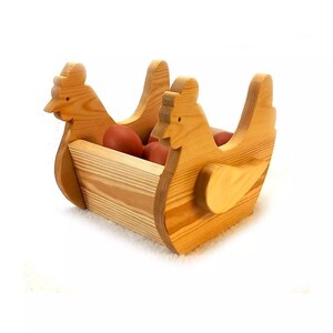 Wooden egg rack / Hen egg holder / chicken egg basket Bild 3