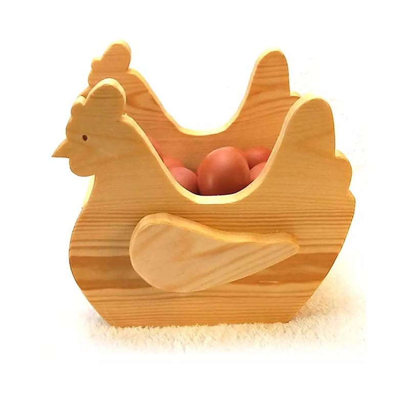 Wooden egg rack / Hen egg holder / chicken egg basket Bild 4