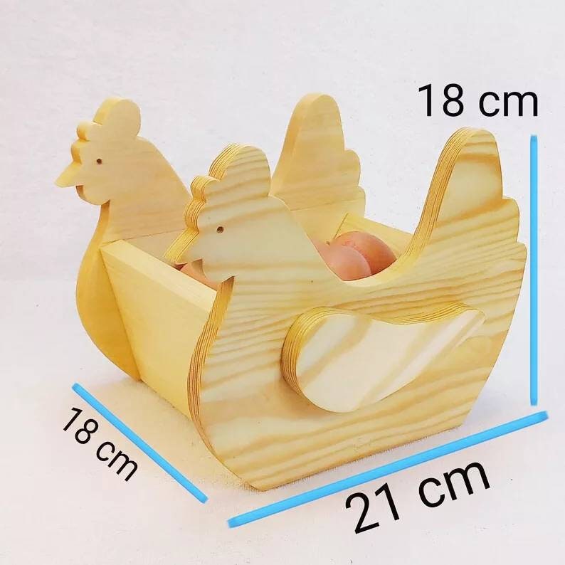 Wooden egg rack / Hen egg holder / chicken egg basket Bild 2