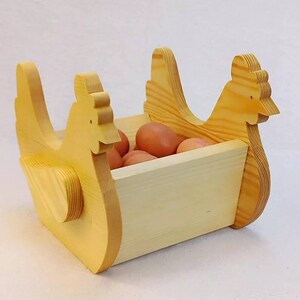 Wooden egg rack / Hen egg holder / chicken egg basket Bild 6