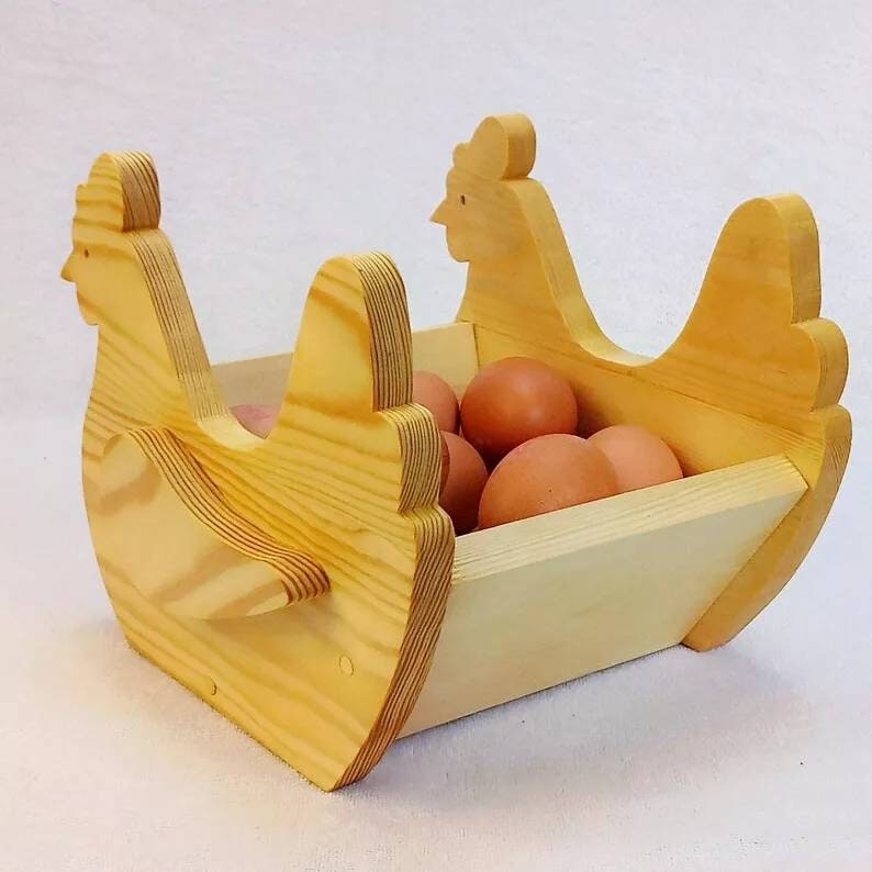Wooden egg rack / Hen egg holder / chicken egg basket Bild 5