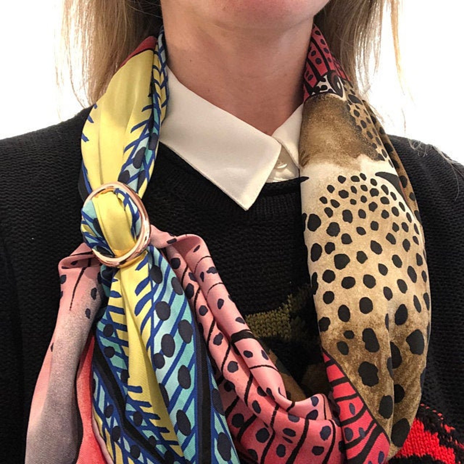 Scarf ringJewelry for scarvesScarf ring summer accessories Etsy