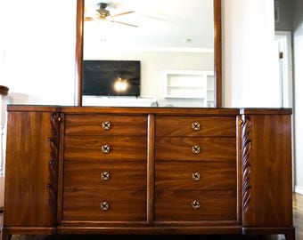 Mid Century twelve drawer dresser