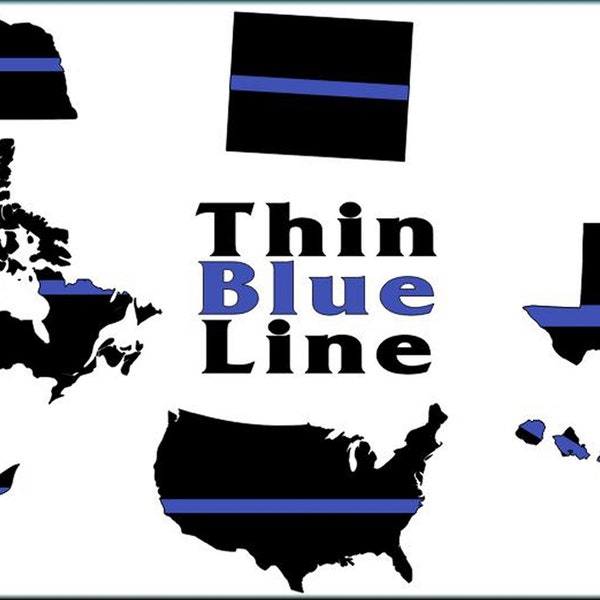 Thin Blue Line Decal, Law Enforcement Sticker, Gift for Officer, Police Sticker, Gift for Deputy, Gift for K9, Personalized Police Sticker