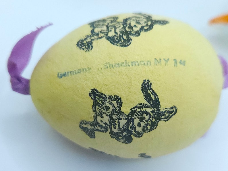 Yellow Shackman Vintage Paper Mache Easter Eggs, 1960s German Shackman NY Decor - Etsy