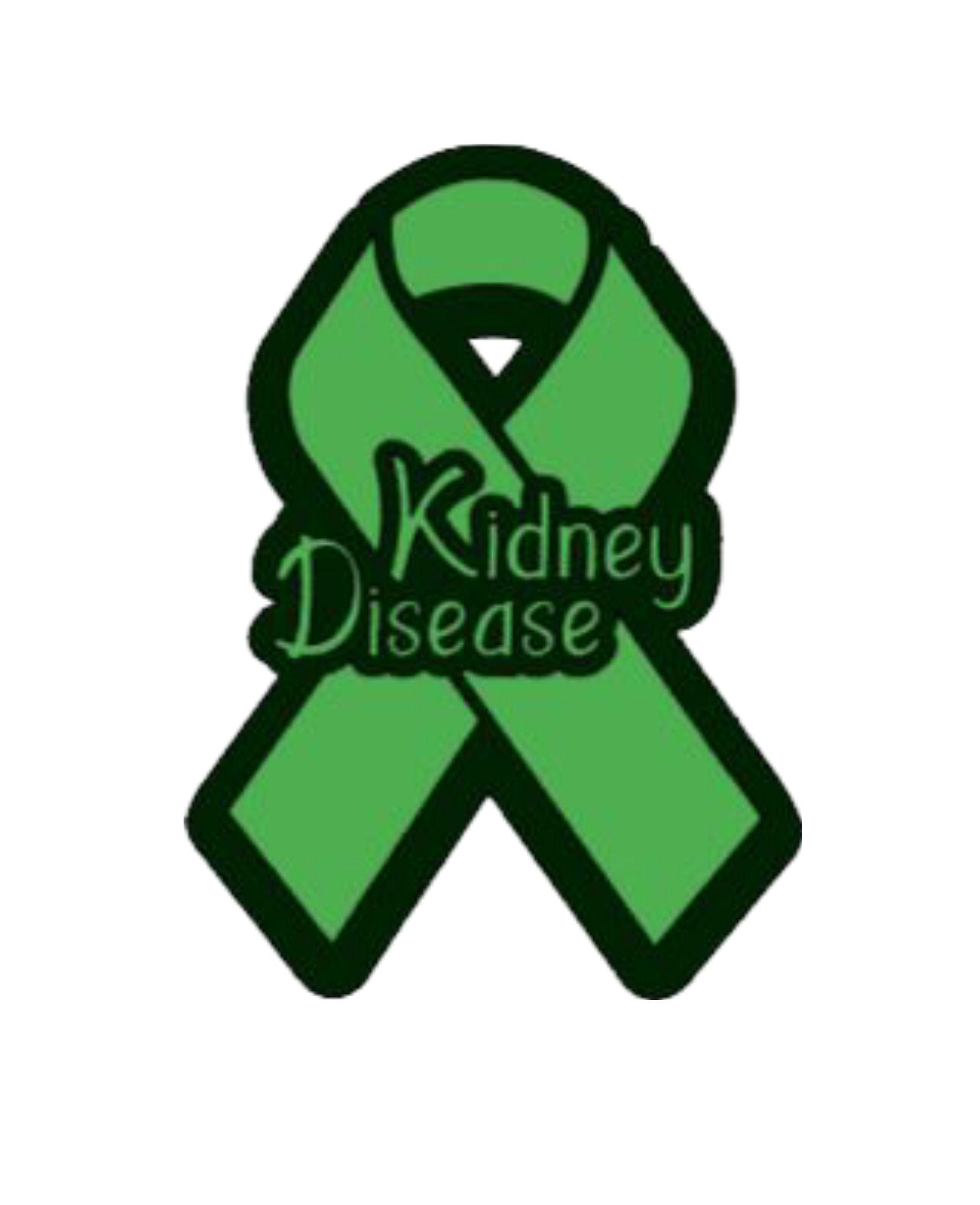 Green Awareness Ribbon Decal: Kidney Disease Support - Car, Laptop ...