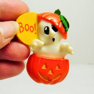 Hallmark Boo Pin Vintage Hallmark pin Vintage Hallmark Brooch Vintage Ghost pin Vintage Pumpkin pin Kitsch Halloween pin Retro Halloween pin