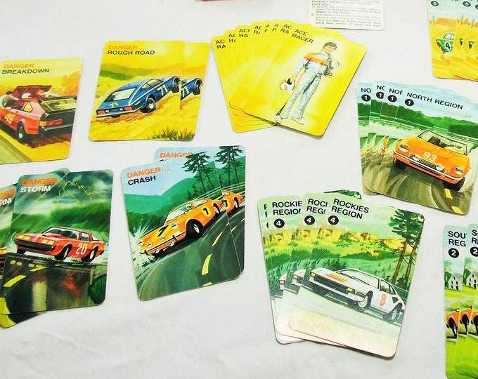 Vintage Land Race Card Game 1983 Deck of Cards Land Race Car Cards ...