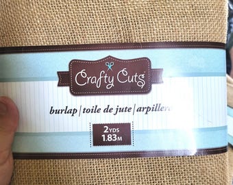 Crafty Cuts burlap 2 yds burlap fabric panel